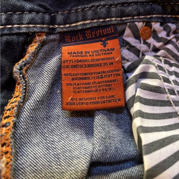 ⭐️Rock Revival Jeans Sz 28 Brooke Skinny STYLE: RP905855 Low Rise Exc Condition - Picture 11 of 12